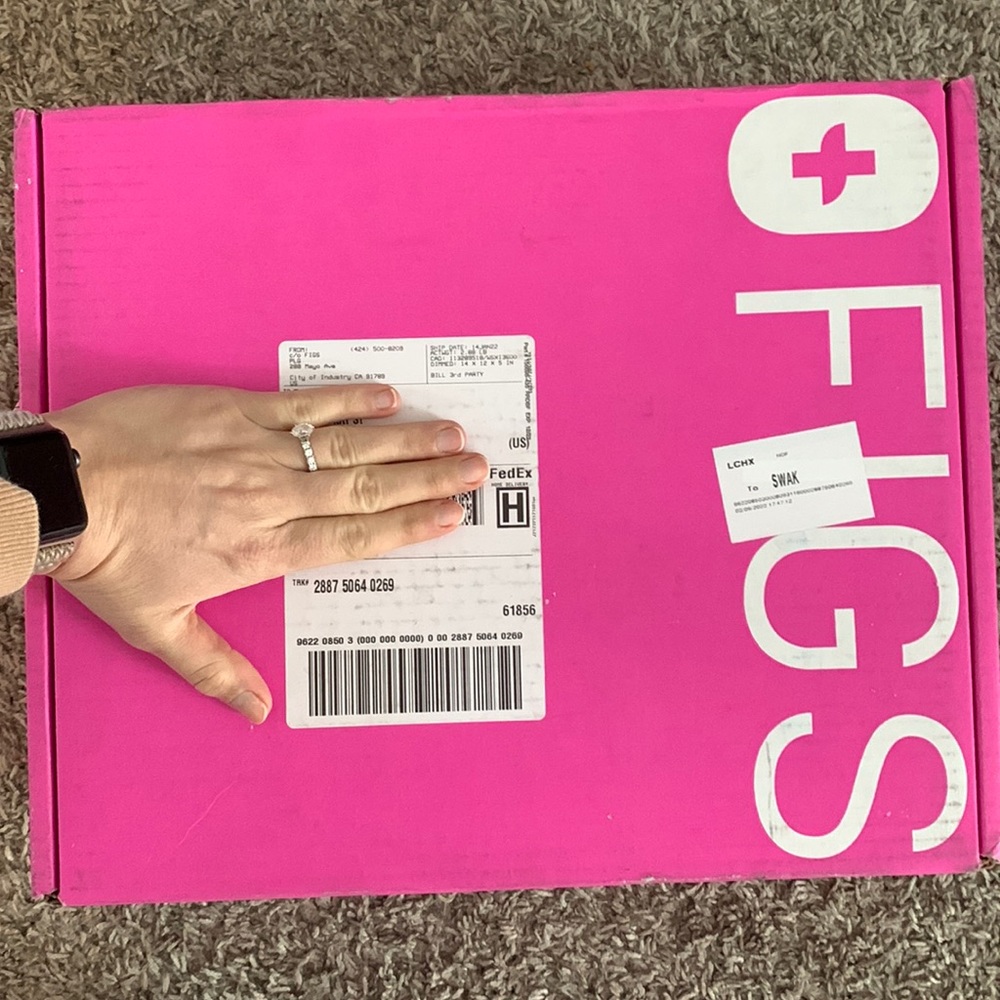 FIGS womens black scrub top and bottoms
